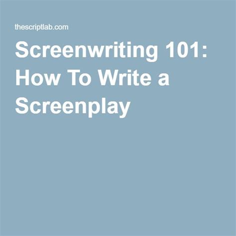 Screenplay Writing Tips 的图像结果