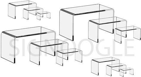 SIGNOOGLE Acrylic Cute Jewelry Show Case Display Stand Functional Shoe ...