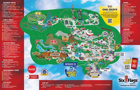 Maps | Six Flags America in Bowie, MD