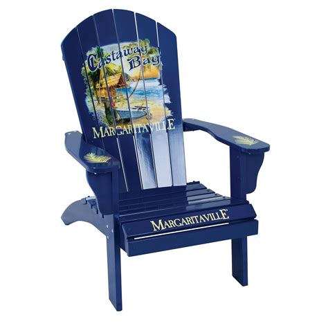 Margaritaville Outdoor Patio Wood Adirondack Chair, Castaway Bay ...