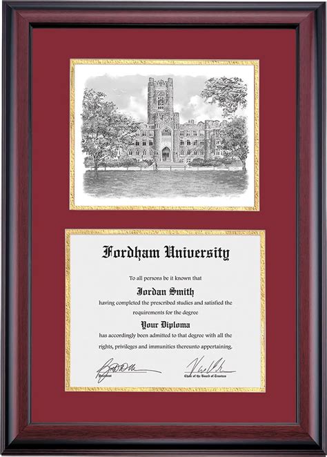 Buy OCM DiplomaDisplay Premier Frame for Fordham University Rams | 10 x ...