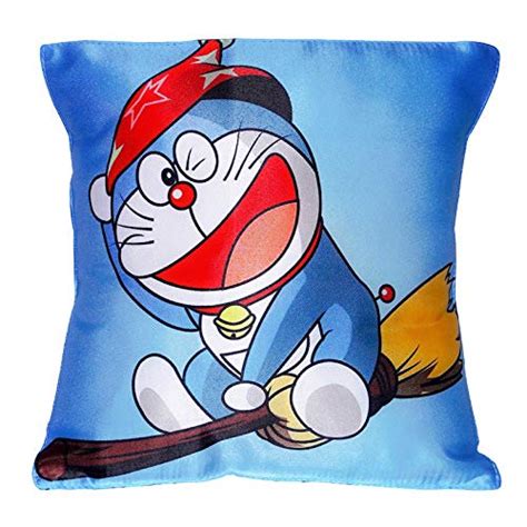 MONK MATTERS Cartoon Doraemon Printed Cushion Cover Size 12x12 Inches ...