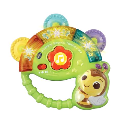 VTech Baby Shaking Sounds Tambourine, Sensory Toy with Lights, Music ...