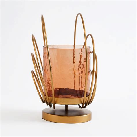 Buy Splendid Dastkari Glass and Metal Hurricane Candle Holder from Home ...