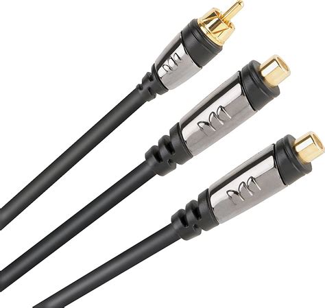 Buy Monster MCL MR2FR Dual Female RCA to Single Male RCA Cable Adapter ...