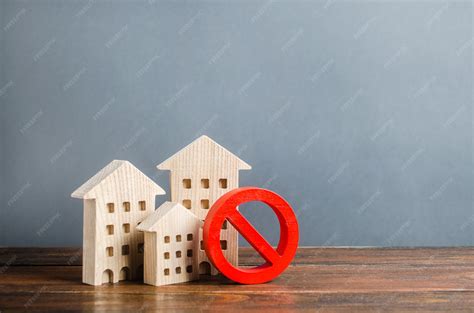 Apartment buildings and red prohibition symbol no. unavailable and ...