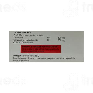 Tinicline 250300 Mg Tablet 10 - Uses, Side Effects, Dosage, Price ...