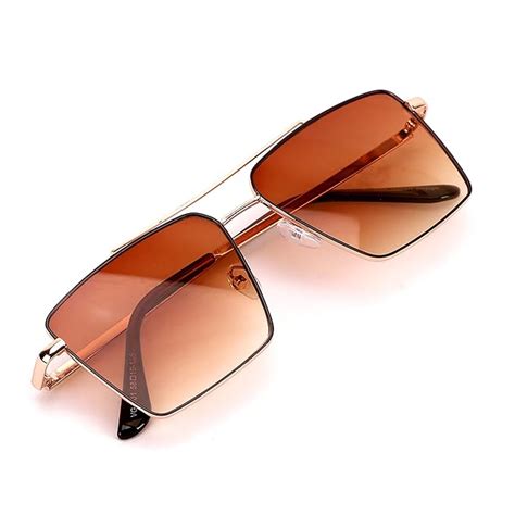 Buy GAINX Men Rectangular Sunglasses BROWN GoldEN Frame, Black Lens ...