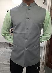 MANQ Men's Band Collar Slim Fit Formal/Party Waist Coat (S6) : Amazon ...