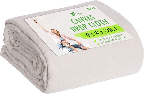 Buy 9x12 Canvas Drop Cloth Tarp Canvas Fabric Drop Cloth Curtains Drop ...