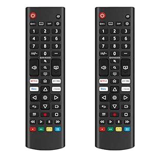 Buy Pack of 2 AKB76040302 Replacement Remote Compatible with LG Smart ...
