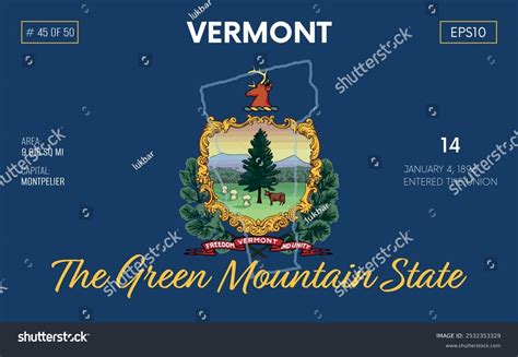 Vector Poster Background Us State Vermont Stock Vector (Royalty Free) 2532353329 | Shutterstock - nicknames for the american flag