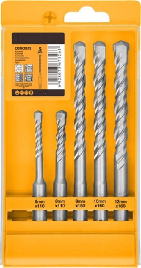 5 Pcs set SDS Plus Hammer Drill Bits Set for Concrete Brick, Block ...