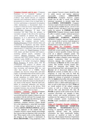 Csdf unit wise notes - UNIT - I Computer Forensics Fundamentals: What ...