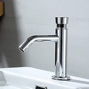 Faucet Wash Basin Faucet Time Delay Faucet Copper Cold Water Tap Touch ...