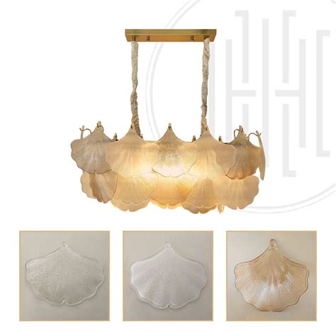 Buy Modern Glass Leaf Chandelier @ Harold Premium Lights – Harold ...