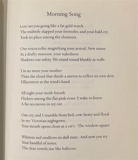 [POEM] Morning Song, by Sylvia Plath. : r/Poetry