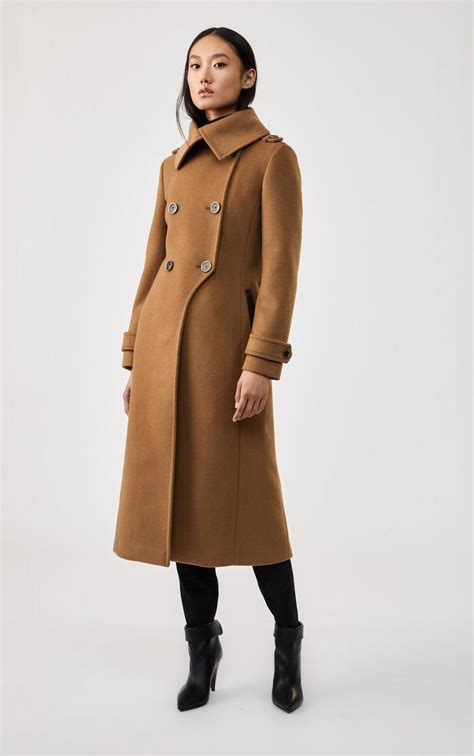 Womens Wool Coat In Camel at Marcus Lewis blog