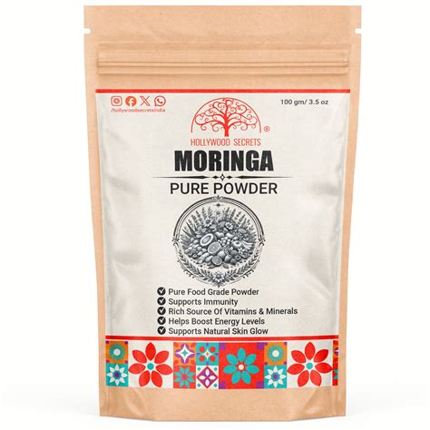 Buy Hollywood Secrets Organic Pure Moringa Oleifera Leaf Drumstick ...
