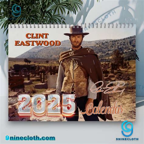 [Free Shipping + 20% Off] Clint Eastwood 2025 Wall Hanging Calendar ...