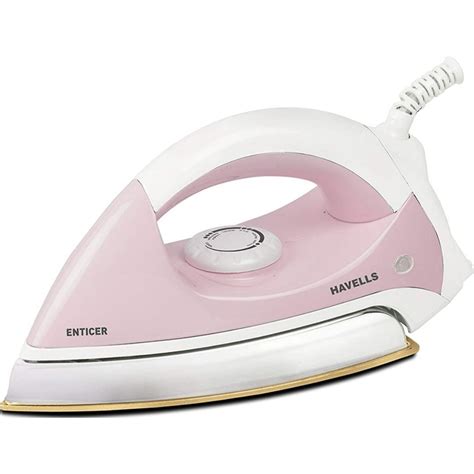 Havells 1000 W GHGDIAZP100 Enticer PTFE Coated Sole Plate Dry Iron (Ro ...