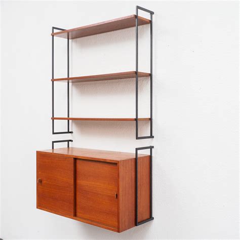 Vintage Mid Century Modular Wall Shelving Unit In Teak | #119199
