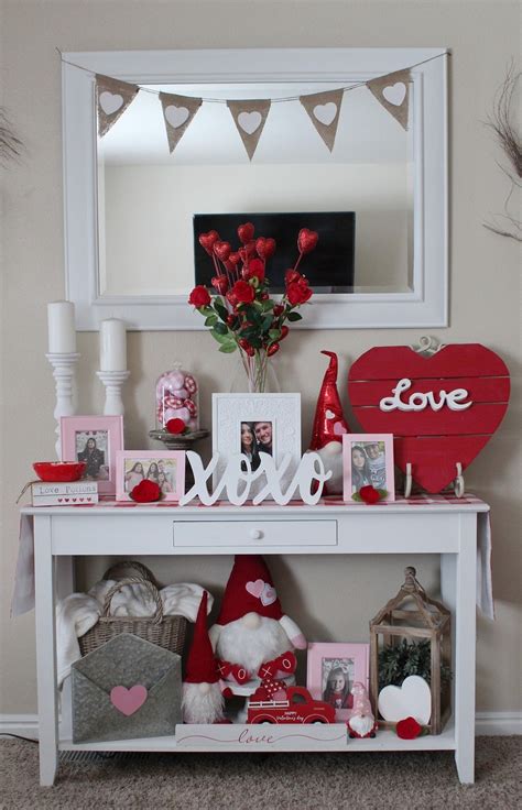 Valentine's Day Entry Table Decorations