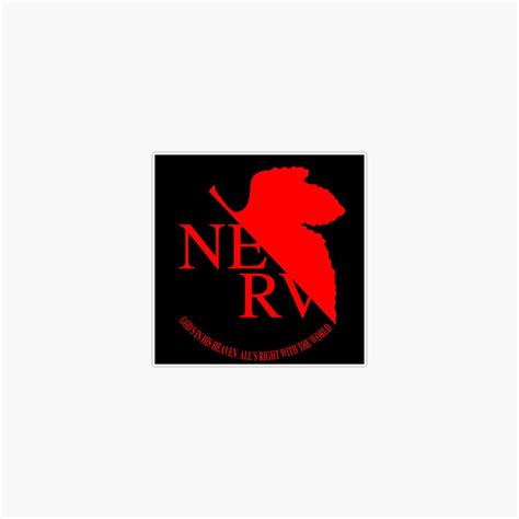 Onim Neon Genesis Evangelion - Nerv Logo Sticker, Phone Decal Water ...