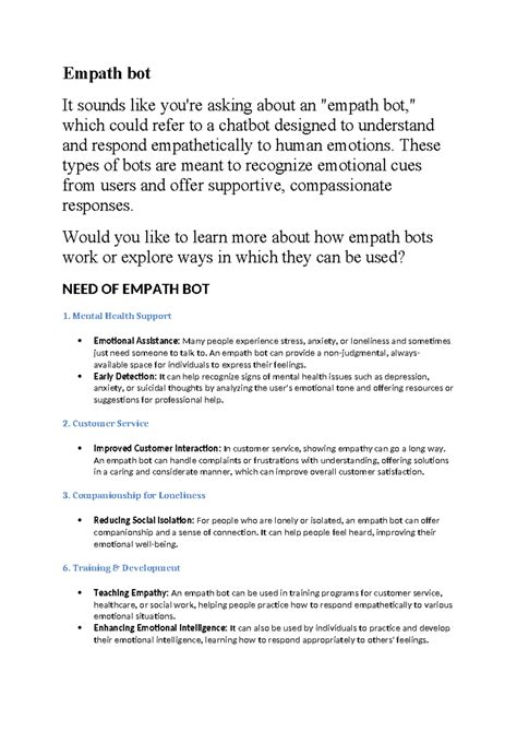 Empath Bot: Understanding Emotional Support & Applications in Tech ...
