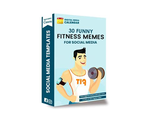 Digital Media Calendar: Professional Canva Templates for Funny Fitness ...
