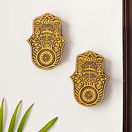 ExclusiveLane 'Madhubani' Hand Carved Sheesham Wooden Blocks Wall Decor ...