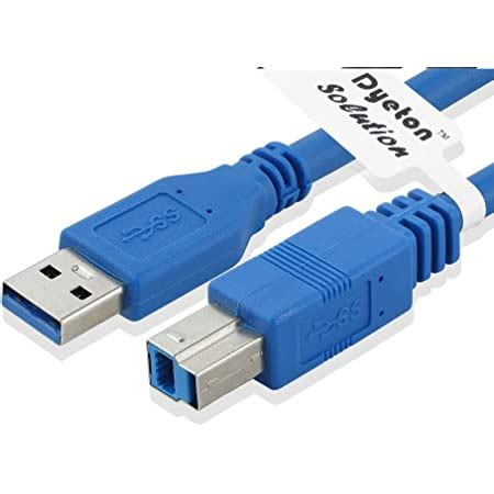 Dyeton USB A TO B 3.0 CABLE 5 Ms Cable For Computer Camera,Blue ...