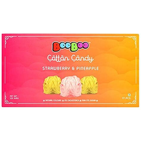 BooBoo Strawberry Cotton Candy, 125g : Amazon.in: Grocery & Gourmet Foods