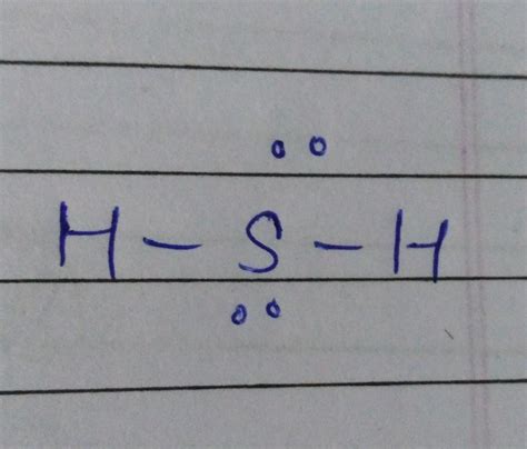 draw the electron dot structure of H2S - Brainly.in
