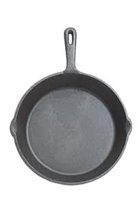 KitchenCraft Premium Cast Iron Griddle Pan – 24cm Round Flat Grill Pan ...