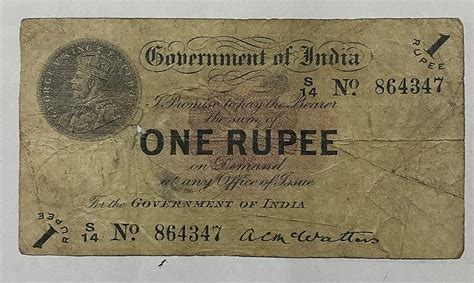 One Rupee First India British Paper Money (Copy) Valuable Gift for Kids ...