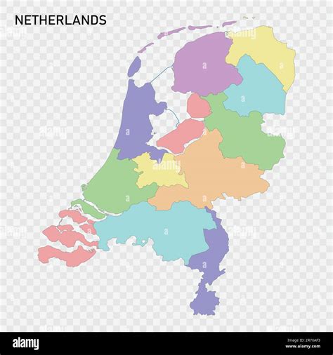 Isolated colored map of Netherlands with borders of the regions Stock Vector Image & Art - Alamy
