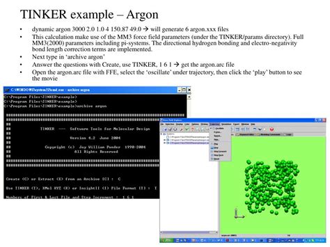 Image result for Tinker Molecular Dynamics Tutorial
