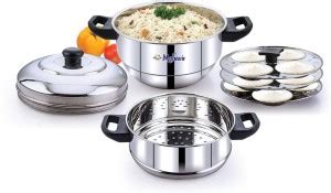 MAHAVIR Stainless Steel Steamer 2 Tier,Multi Cooking Steamer Set ...