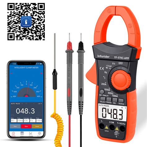 Digital Clamp Meter 570CAPP 4000 Counts Auto-ranging AC DC Volt Current ...