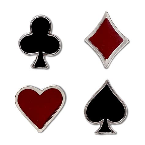FURE Playing Cards Enamel Pins - Set of 4 Metal Multicolour Pins ...
