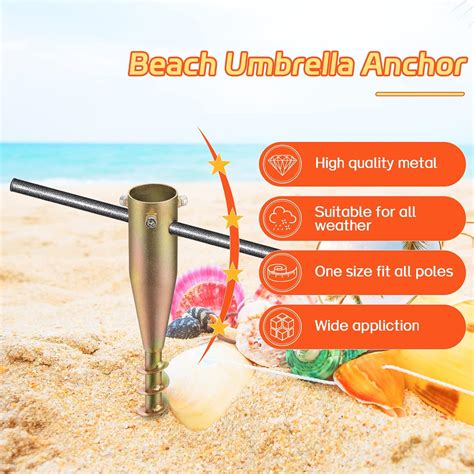 FactionGarden Beach Umbrella Anchor, 17 Inches Heavy Duty Metal No ...