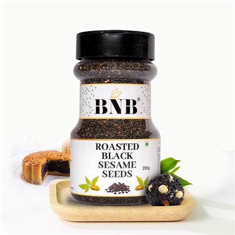 BNB Premium Roasted Black Sesame Seeds 200gm- healthy snacks/Handpicked ...