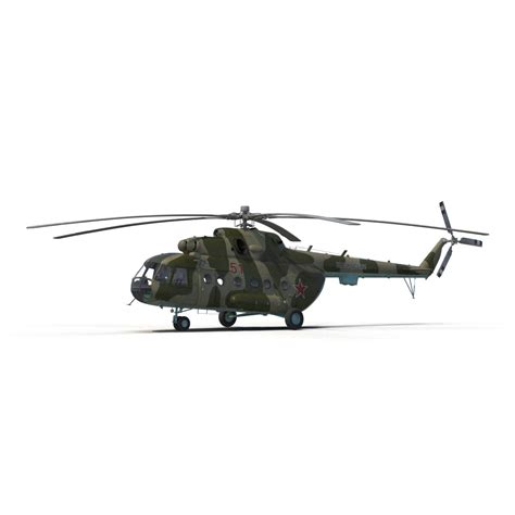 3D Mi 8 Hip Russian Millitary Medium Transport Helicopter Rigged | 3D ...