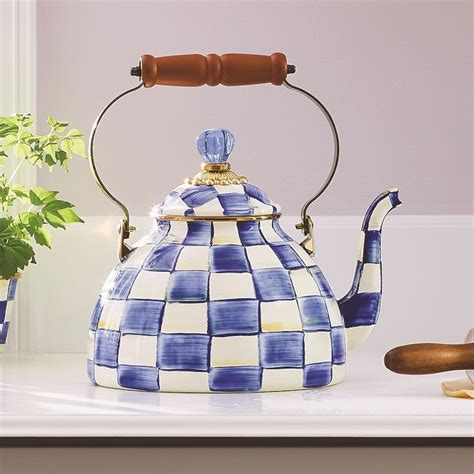 Mackenzie Childs Tea Kettle MacKenzie-Childs Enamel Whistling Tea ...