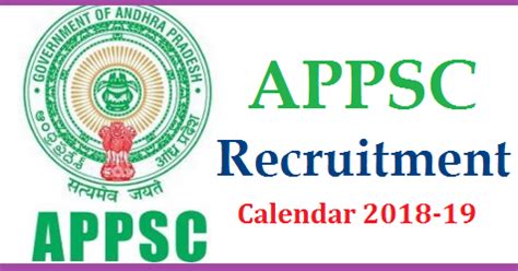 APPSC Recruitment Calendar for 2018-19 Download - Jobs Results ...