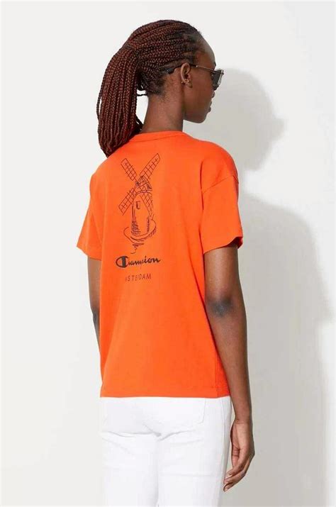 Champion Women Sportswear Fit Short Sleeves Training T-shirts, Orange ...