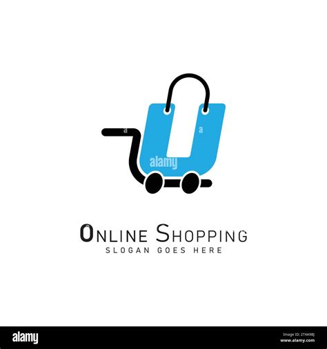 Shopping Cart Letter U Logo. Modern icon symbol template vector design. Alphabet U online store ...