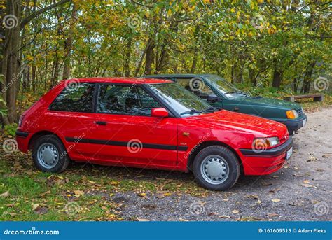 Classic Elegant Red Old Mazda 323 Parked Editorial Stock Photo - Image of cooler, historic ...