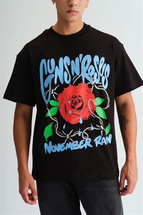 Buy Black November Rain Oversized T-shirt | BonkersCorner